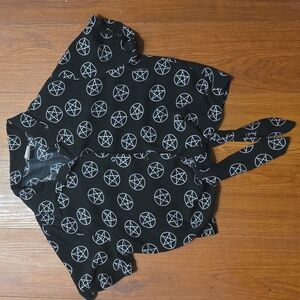 Spirit Black Top with White Star Pattern